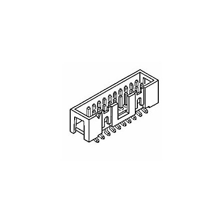 Fci Board Connector, 7 Contact(S), 2 Row(S), Male, Straight, 0.1 Inch Pitch, Surface Mount Terminal,  72454-014LF